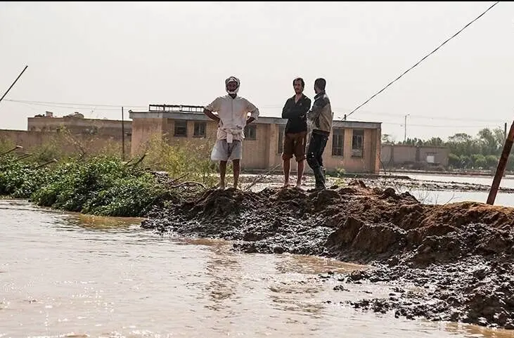 شهر «رُفیع» در خوزستان دوباره به محاصره سیلاب درآمد