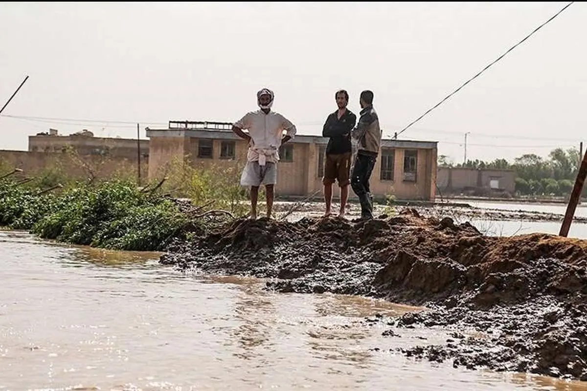 شهر «رُفیع» در خوزستان دوباره به محاصره سیلاب درآمد