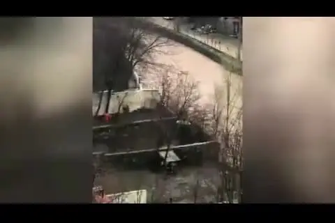 (ویدئو) جاری شدن سیلاب در تهران