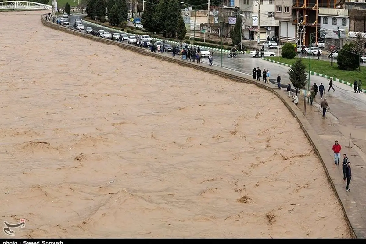 (تصاویر) سیلاب در خرم آباد