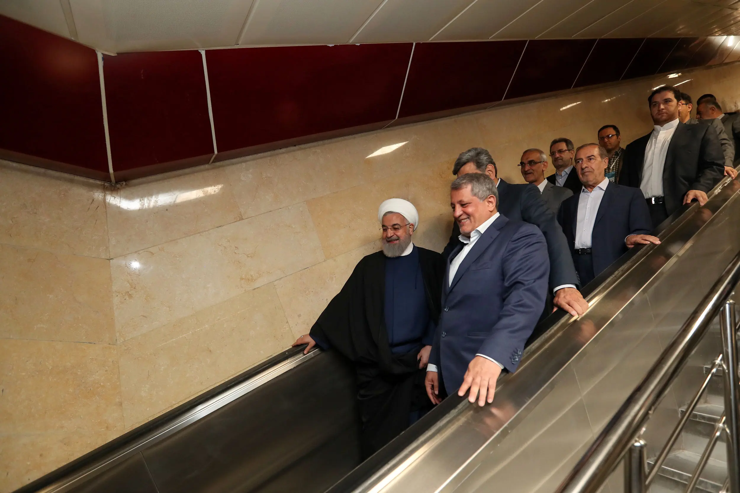 (تصاویر) افتتاح خط شش مترو تهران با حضور روحانی