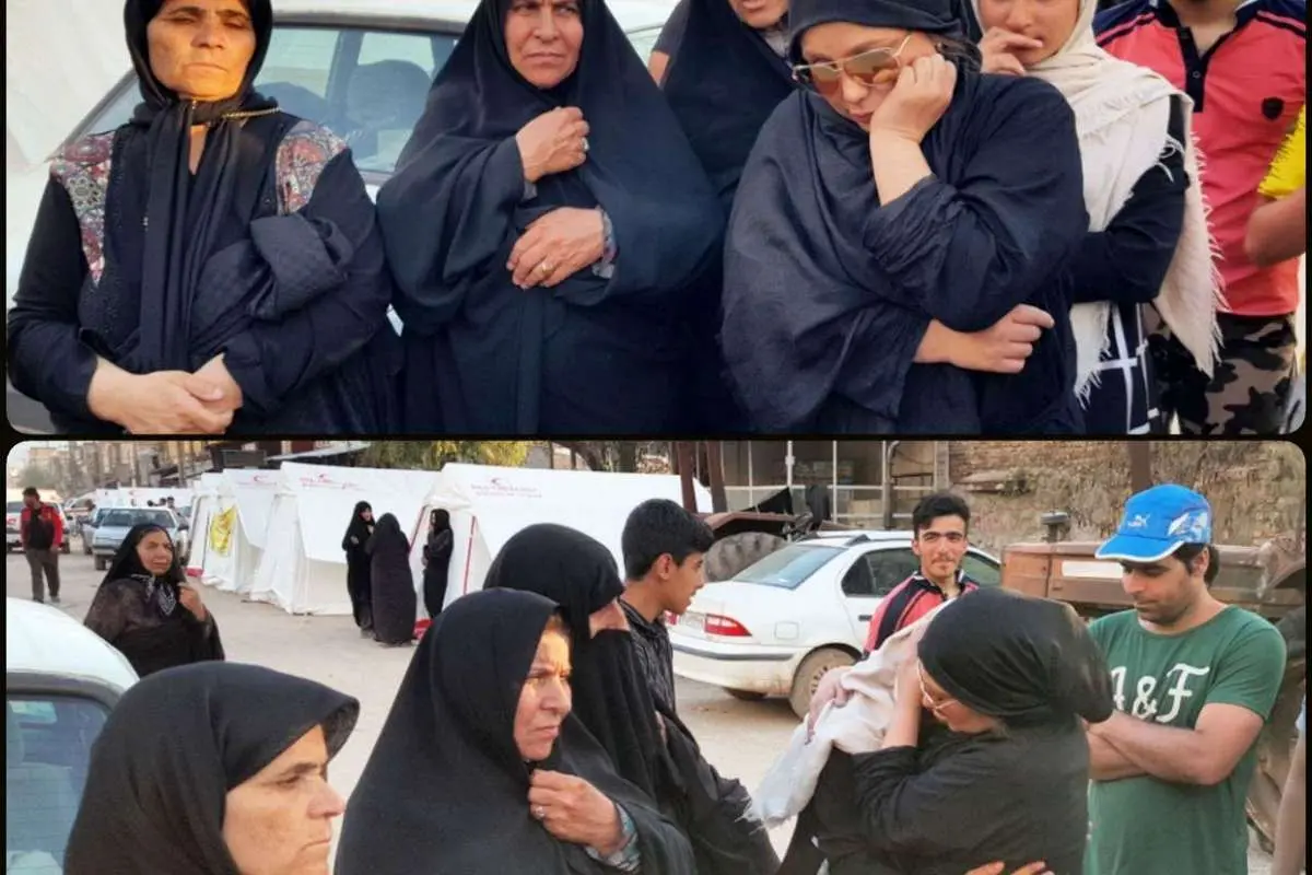 (تصویر) بهنوش بختیاری در جمع سیل زدگان پلدختر