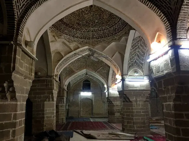 (تصاویر) کج شدن مسجد جامع هزار ساله دزفول