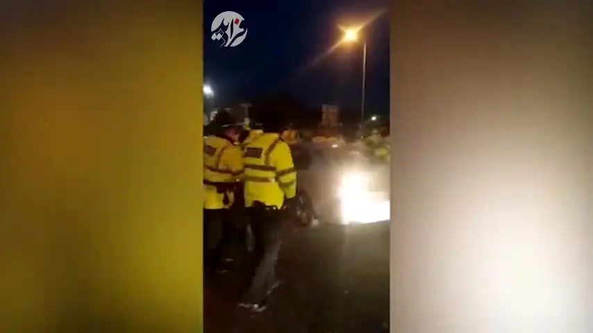 (ویدئو) راننده مست می‌خواهد از بین ۲۰ پلیس فرار کند