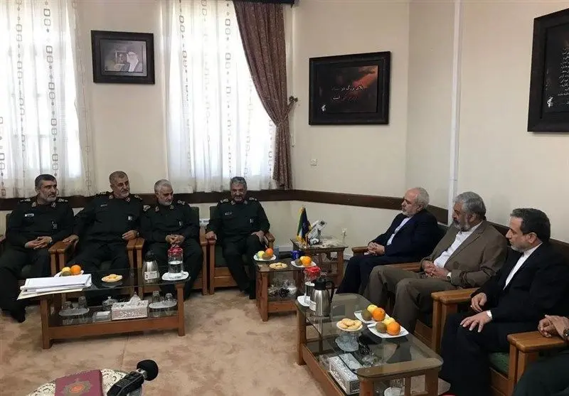 پیام توئیتری ظریف پس از دیدار با فرماندهان سپاه پاسداران