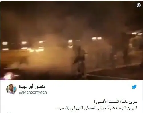(تصاویر) همزمان با نوتردام، مسجد الاقصی هم سوخت