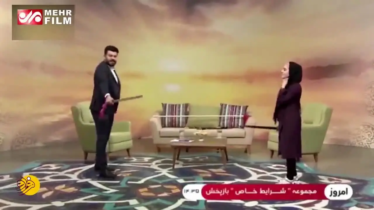 (ویدئو) حرکات رزمی دختر ووشوکار در برنامه زنده