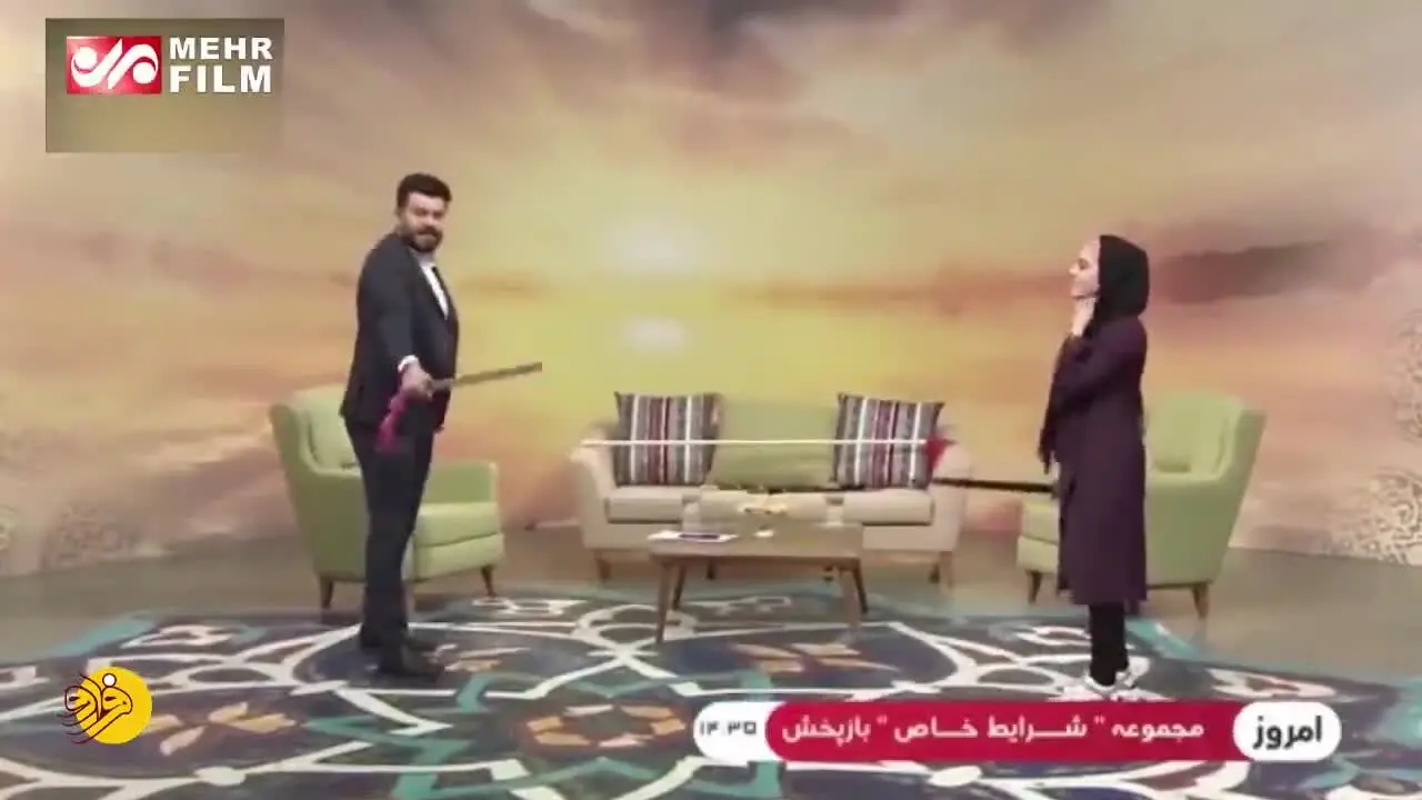 (ویدئو) حرکات رزمی دختر ووشوکار در برنامه زنده