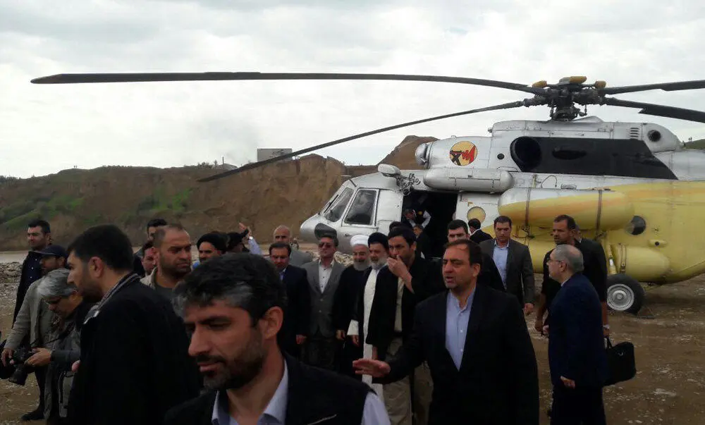 (تصاویر) حضور روحانی در مناطق سیل‌زده پلدختر