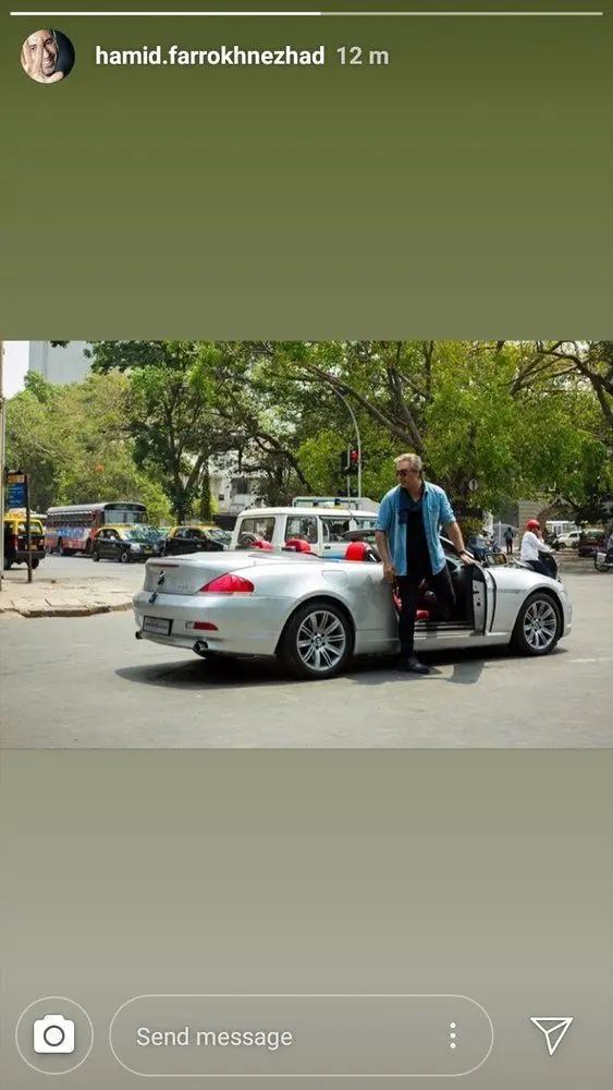 (عکس) تیپ و ماشین لوکس حمید فرخ نژاد