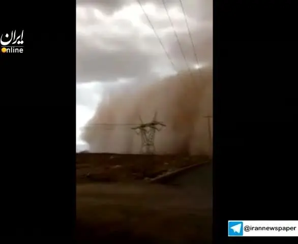 (ویدئو) لحظه وحشتناک ورود توفان شن به یزد
