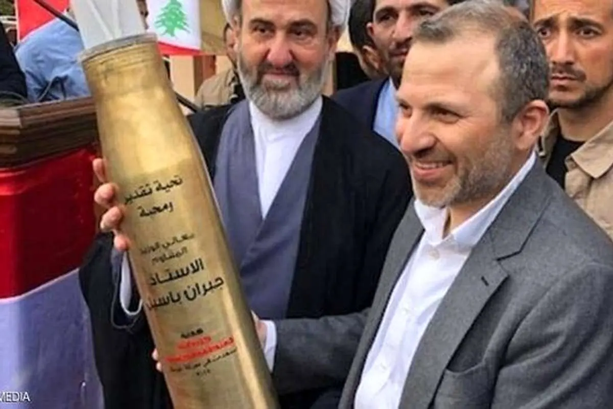 خمپاره هدیه حزبالله لبنان به جبران باسیل