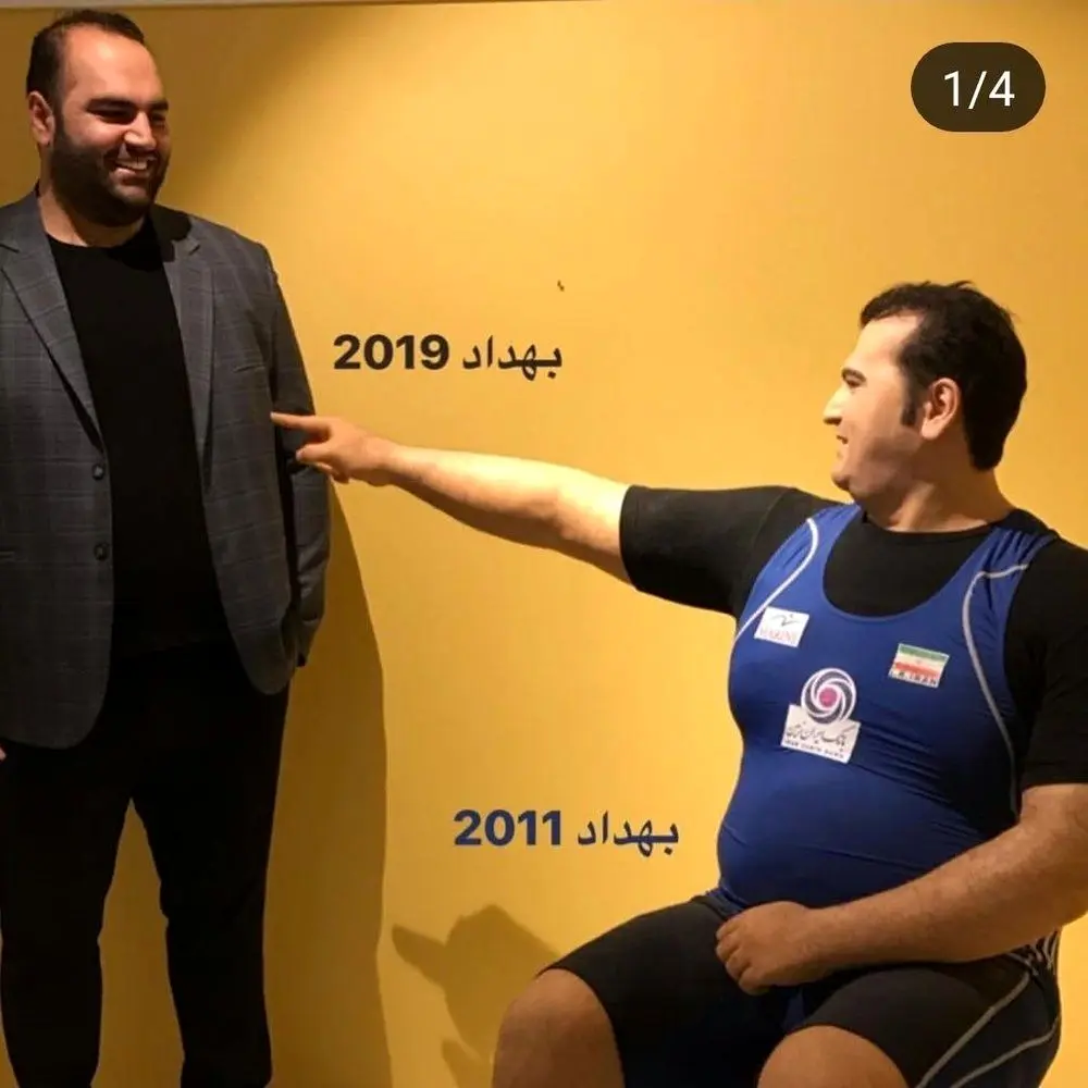 شوخی بهداد سلیمی با مجسمه‌اش در موزه ورزش