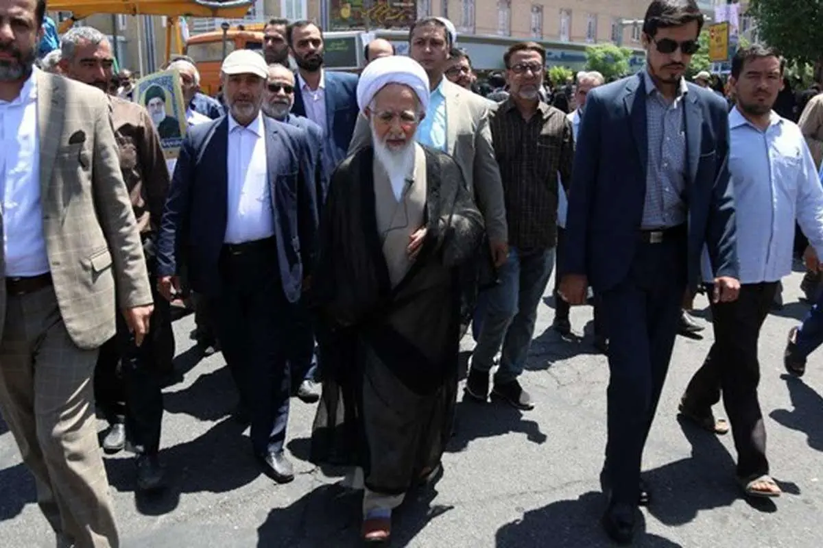 (تصویر) حضور آیتالله جوادی آملی در راهپیمایی روز قدس