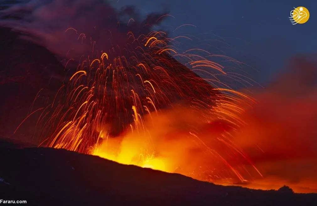 (تصاویر) فوران آتشفشان اتنا