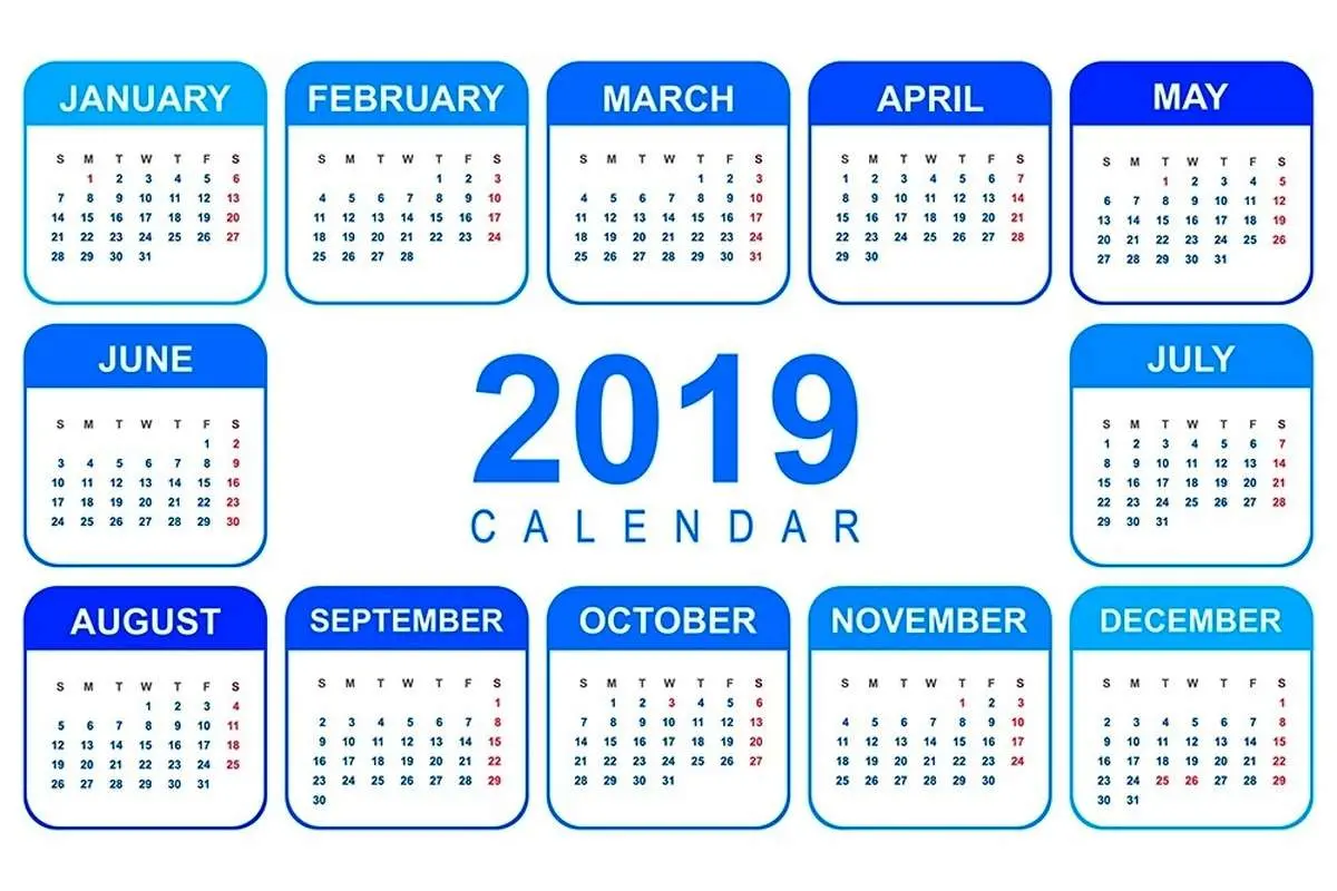 تطبیق و معادل سازی ماههای شمسی با میلادی و بالعکس سال 2019