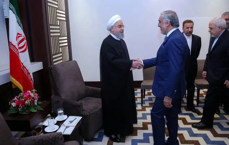 (تصاویر) دیدار روحانی با عبدالله عبدالله در سیکا