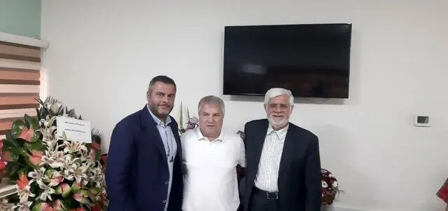 (تصویر) عیادت محمدرضا عارف از علی پروین