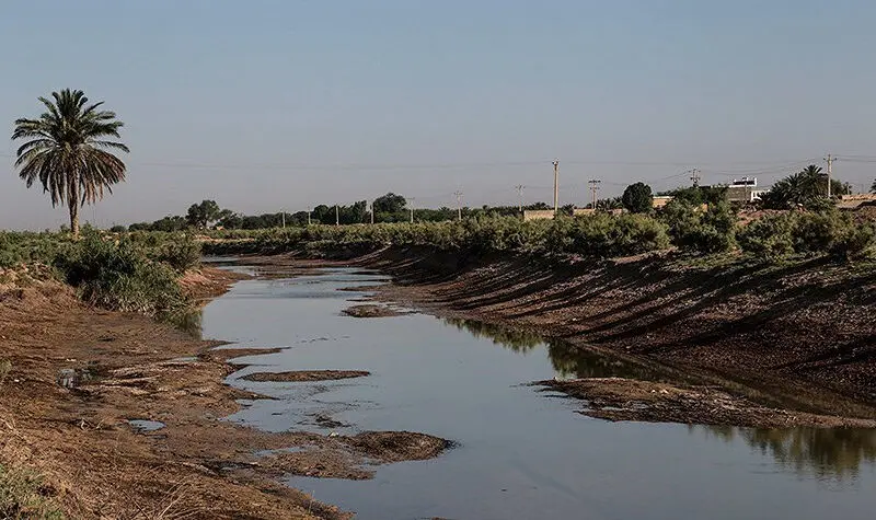 (تصاویر) کاهش شدید آب رودخانه کرخه نور