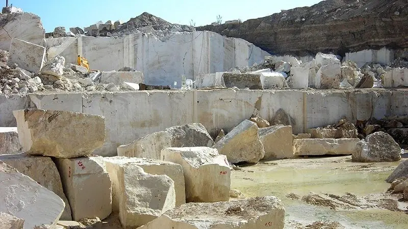 نقشه جغرافیایی معادن سنگ ساختمانی ایران