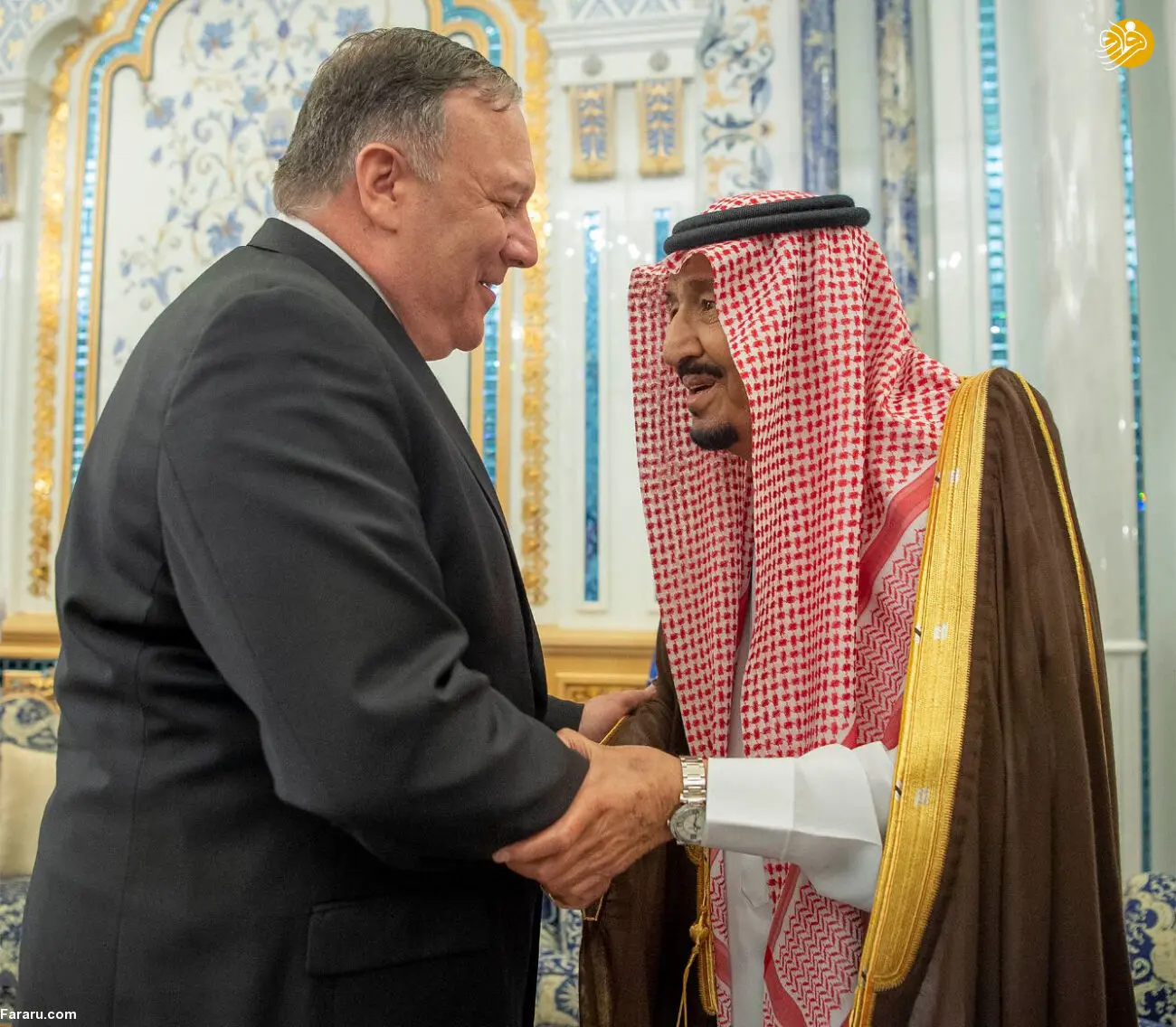 (تصاویر) دیدار پمپئو با ملک سلمان