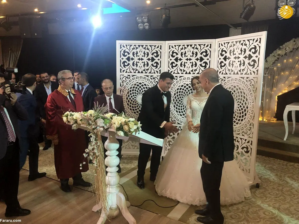 (تصاویر) اردوغان در مراسم عروسی رضا کایالپ کشتی‌گیر نامدار ترکیه
