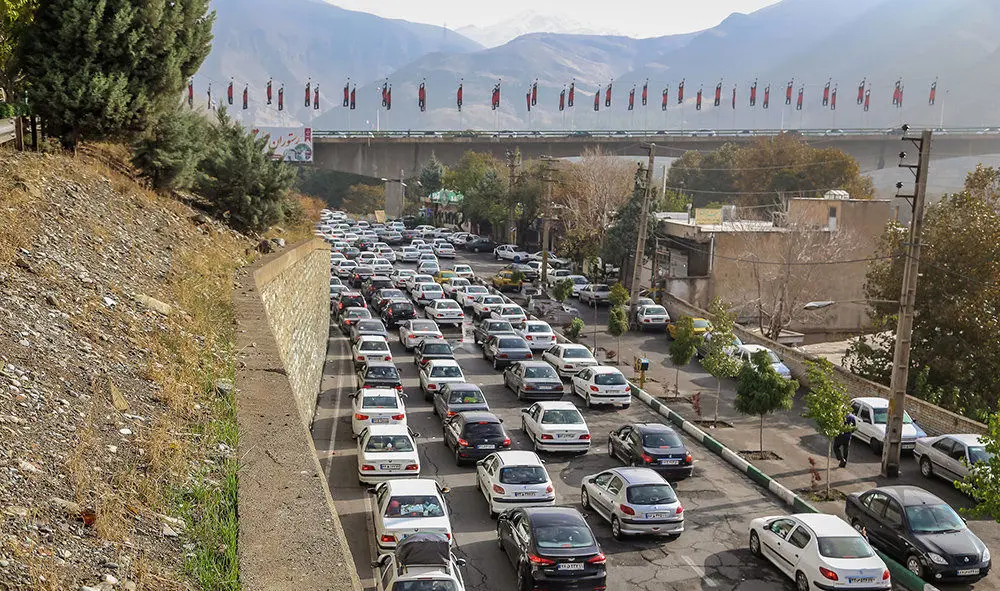 ترافیک سنگین در محور چالوس و هراز