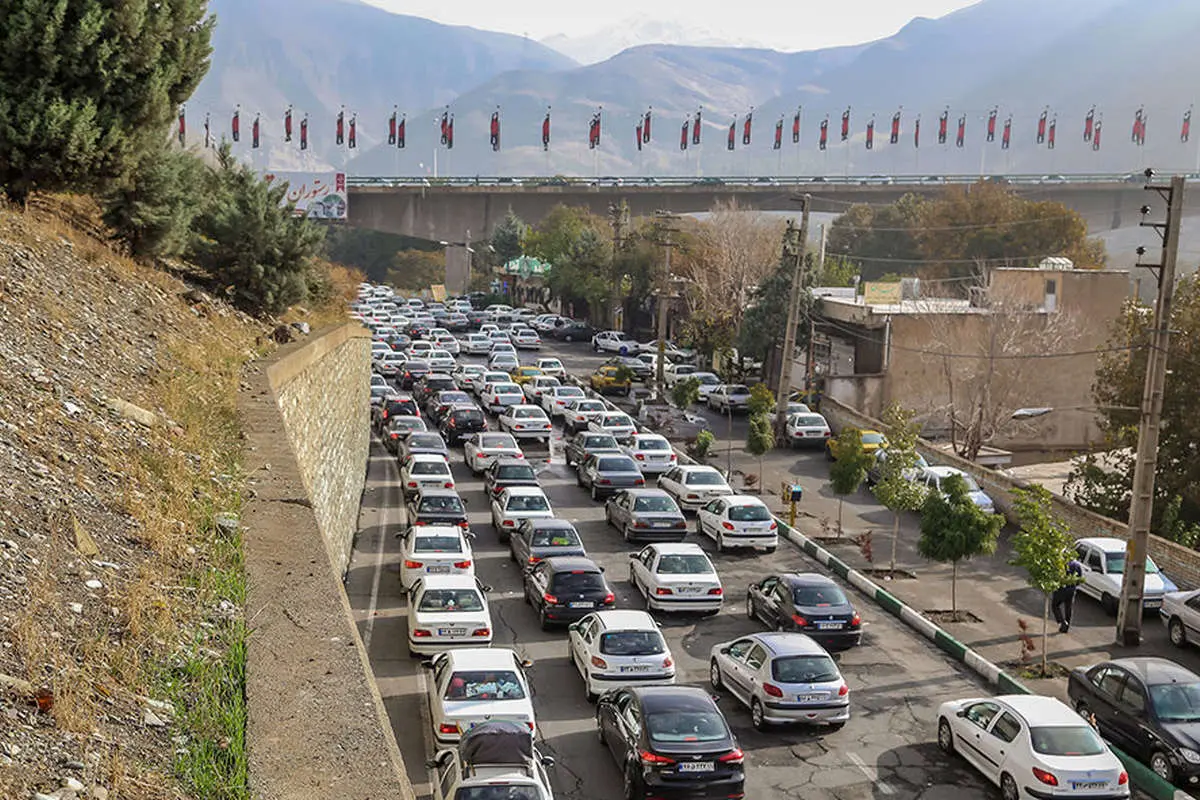 ترافیک سنگین در محور چالوس و هراز