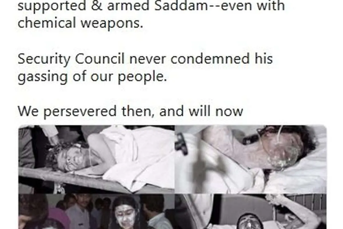 ظریف: حمایت غرب از صدام را هرگز فراموش نمی‌کنیم