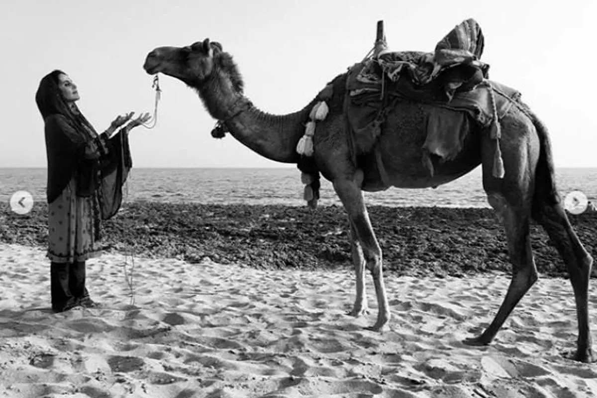 (عکس) تصویری از الناز شاکردوست و دوست بادیه نشینش