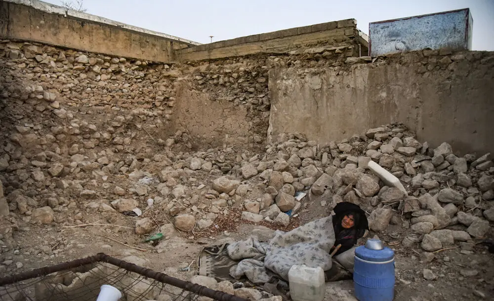 (تصاویر) مردم روستای گل‌گیر مسجدسلیمان پس از زلزله