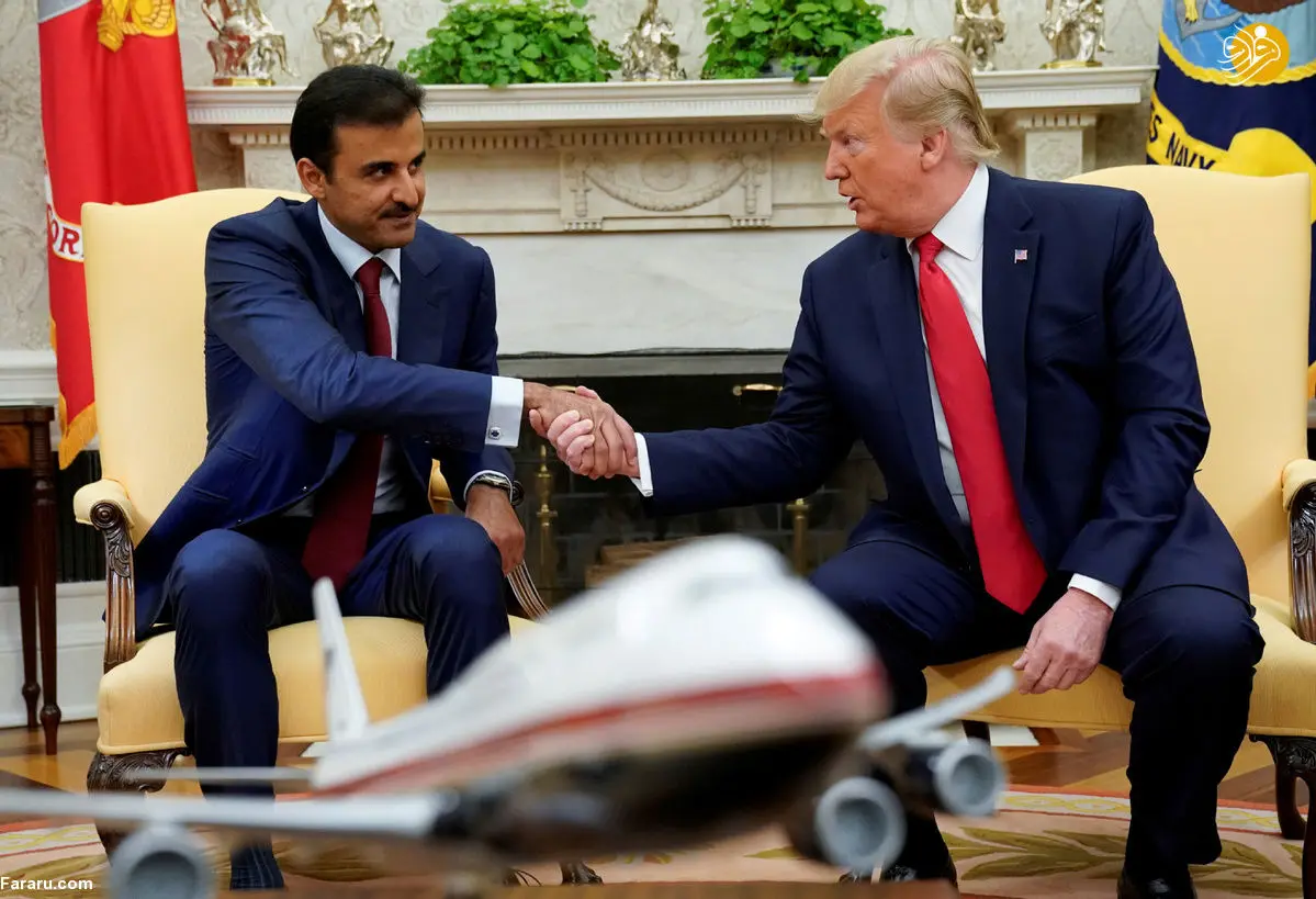 (تصاویر) دیدار امیر قطر با ترامپ در کاخ سفید