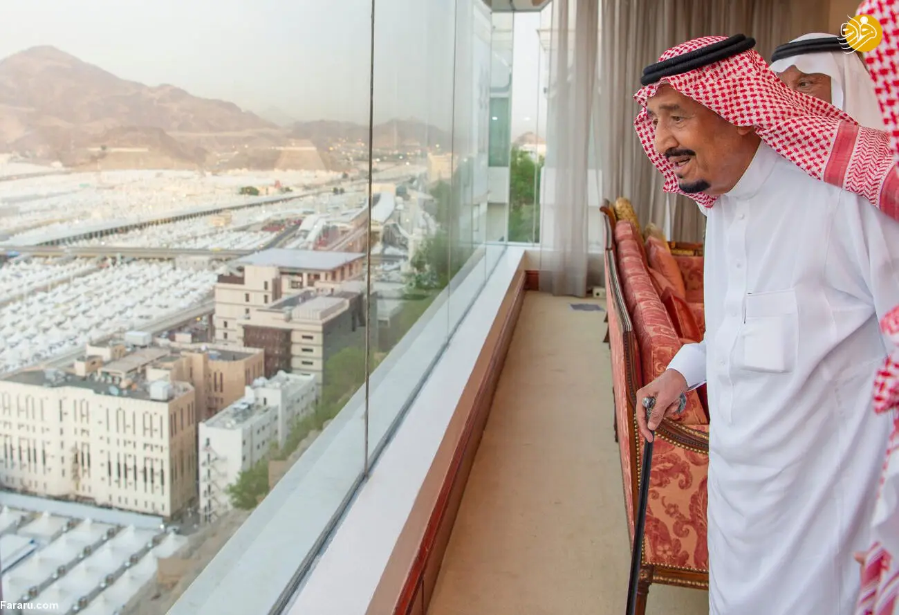 (تصاویر) ملک سلمان نظاره گر حجاج در منا