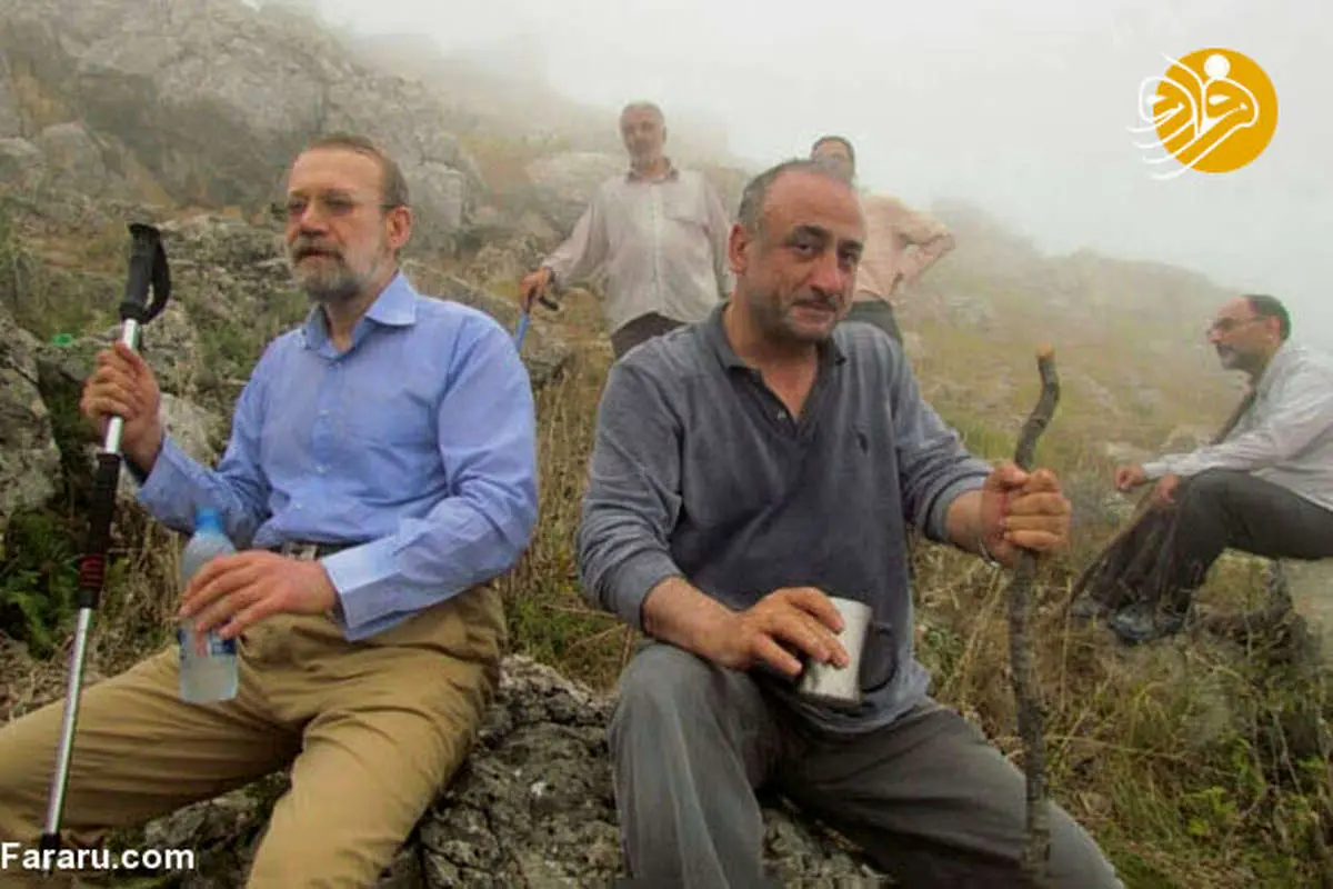 عکسی از علی لاریجانی در حال کوهنوردی