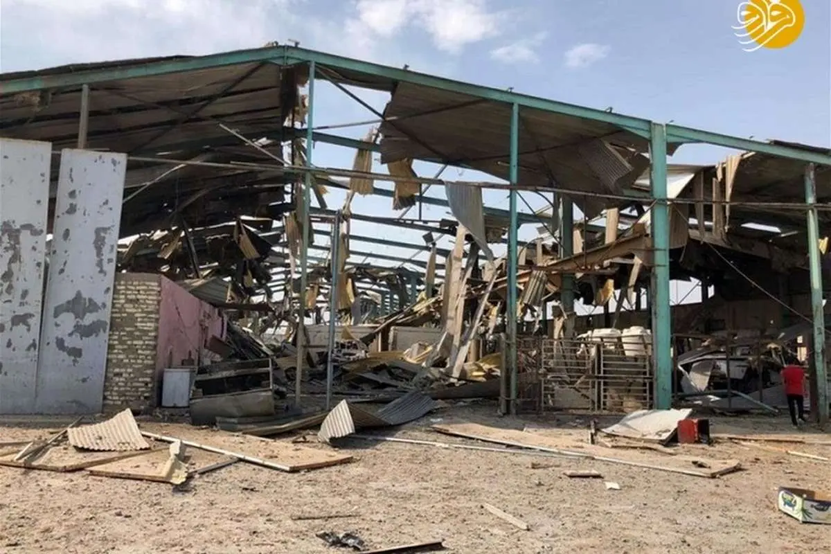 (تصاویر) خسارتهای انفجار شدید پادگان حشدالشعبی در بغداد