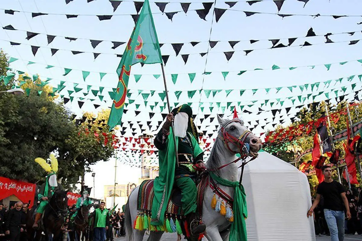 (تصاویر) آئین نمادین ورود کاروان امام حسین(ع) به کربلا