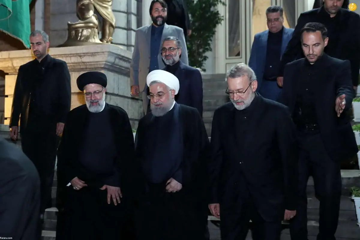 مزاح روحانی و لاریجانی با رئیسی بر سر شام: از هیئتهای اطراف گرفته بودید؟