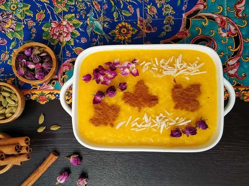 طرز تهیه شله زرد نذری و مجلسی خوش طعم و خوش رنگ