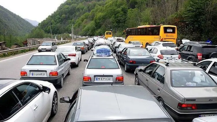 ترافیک سنگین و پرحجم در جاده‌های شمال