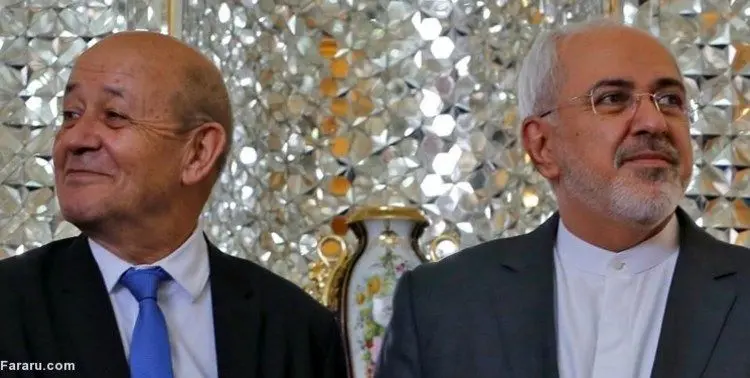 ظریف با وزیر خارجه فرانسه دیدار کرد