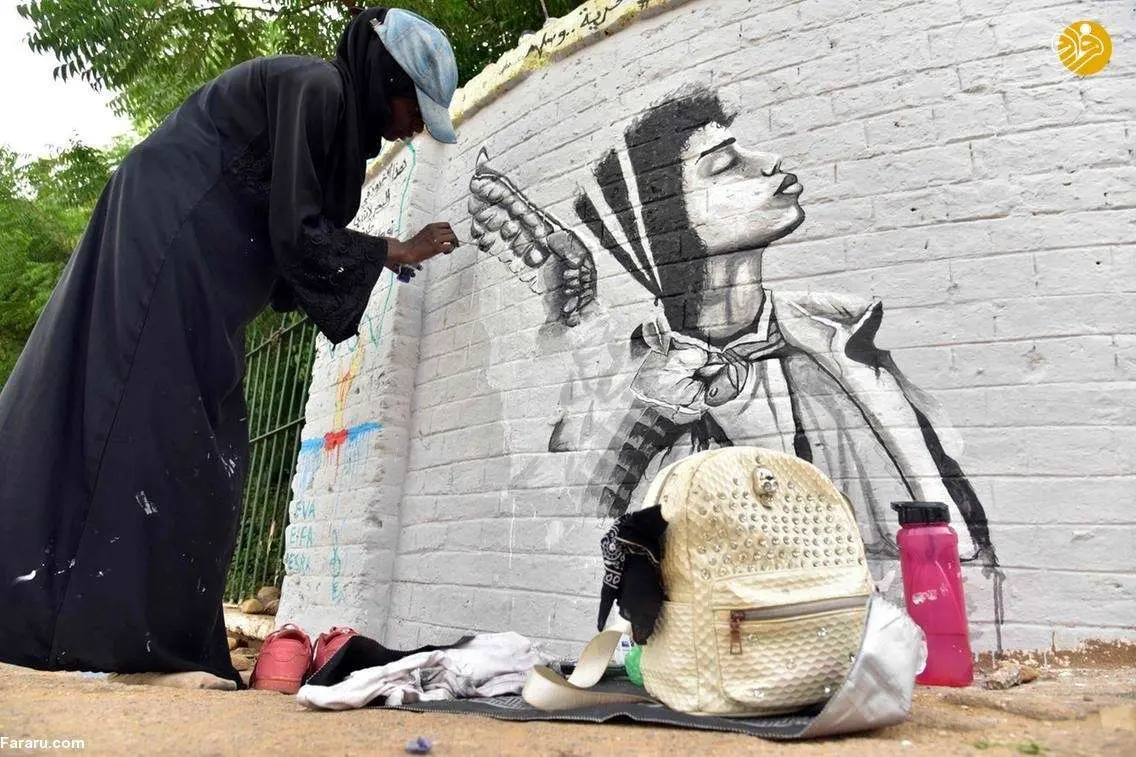 (تصاویر) انقلاب سودان روی دیوار!