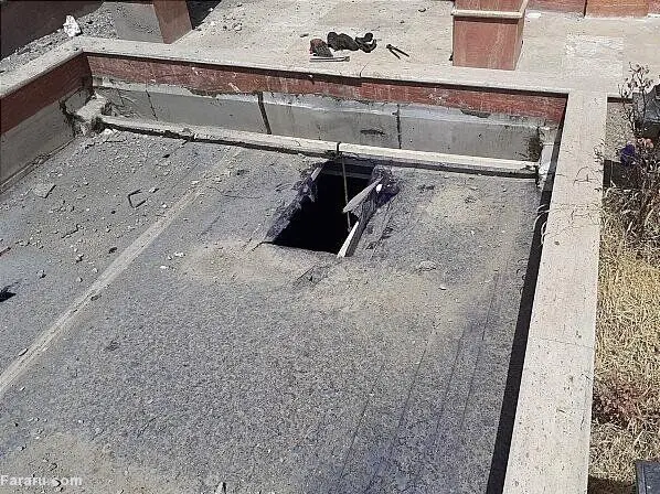 (تصویر) سقوط مرگبار کارگر، زمین را شکافت!
