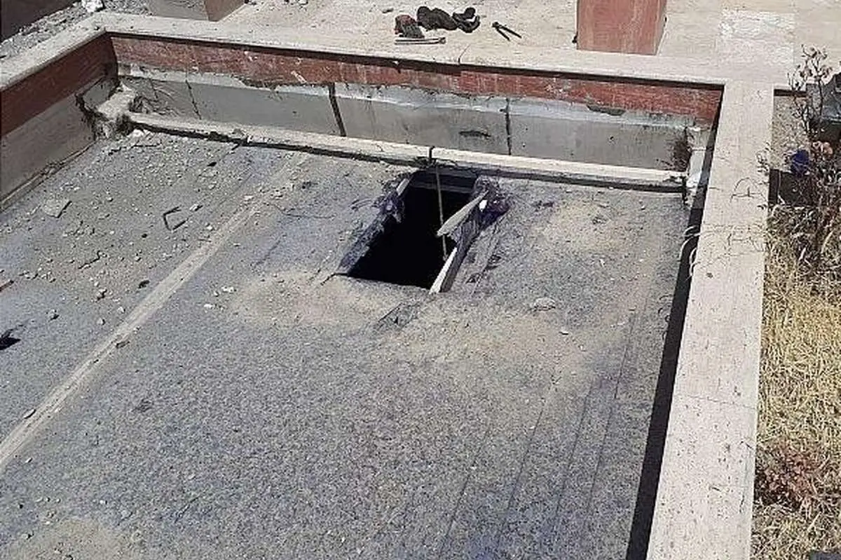 (تصویر) سقوط مرگبار کارگر، زمین را شکافت!