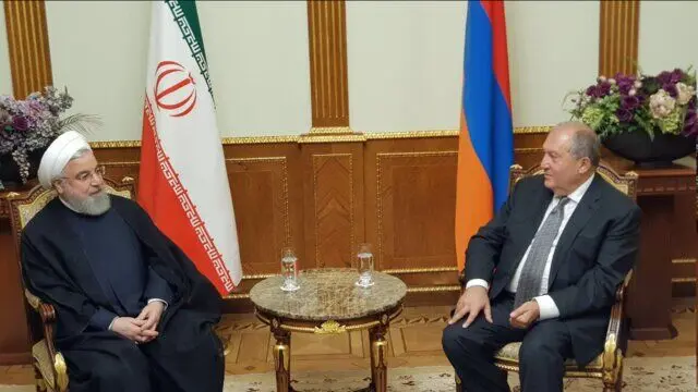 روحانی با رئیس جمهوری ارمنستان دیدار کرد