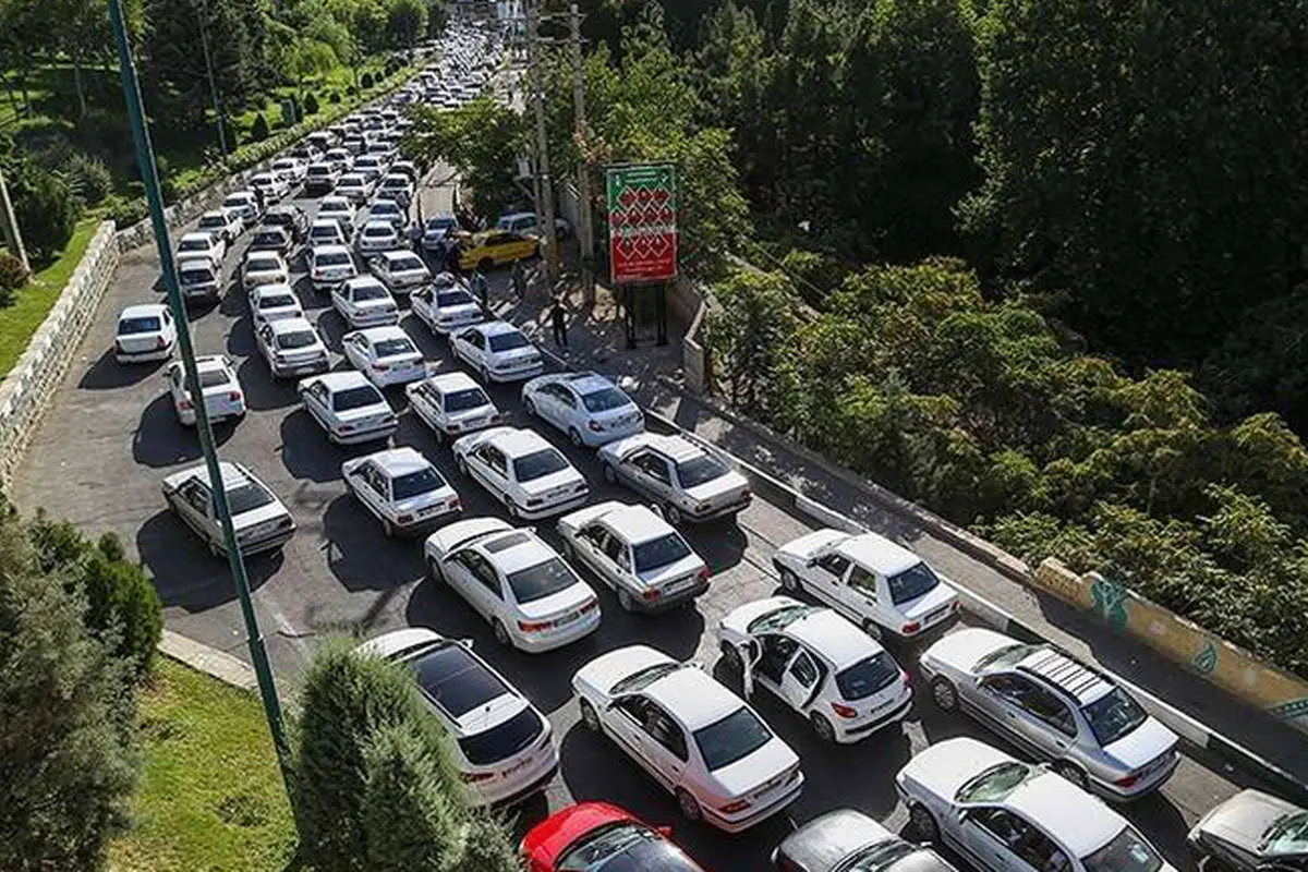ترافیک در جاده کرج-چالوس سنگین است