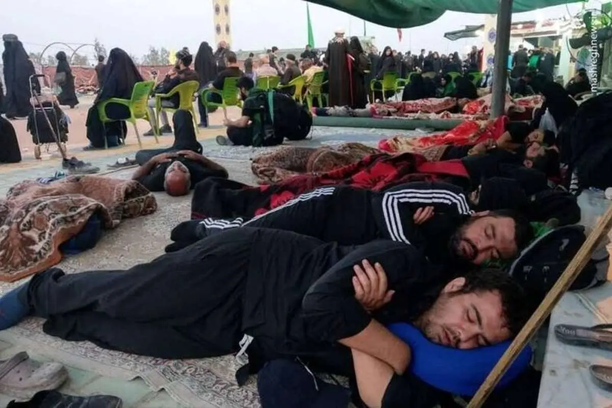 (تصویر) فرزند سید حسن نصرالله در موکب اربعین