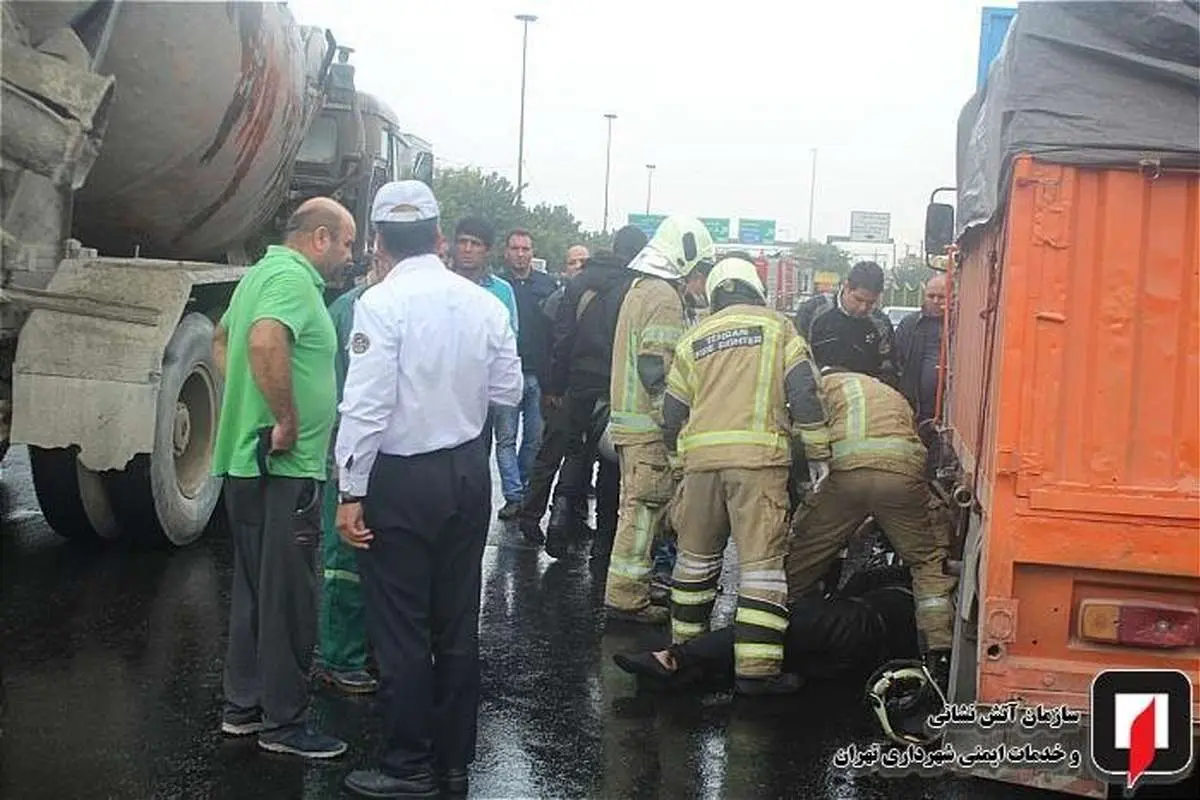 (تصاویر) باران پاییزی تهران حادثه آفرید