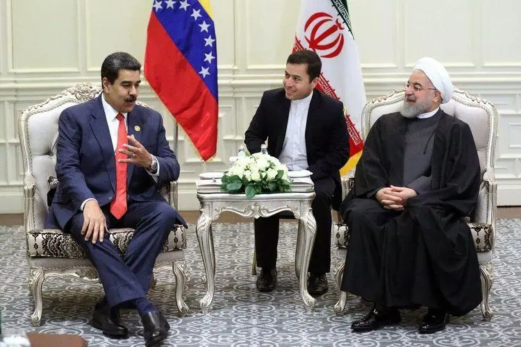 تصویری از دیدار حسن روحانی با رئیس‌جمهور ونزوئلا