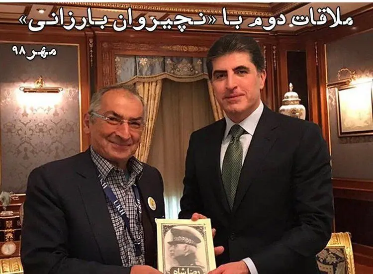 (تصویر) هدیه صادق زیباکلام به نچیروان بارزانی