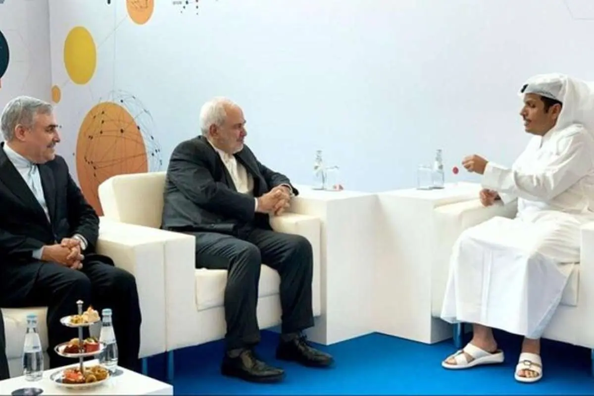 دیدار ظریف با وزیر خارجه قطر